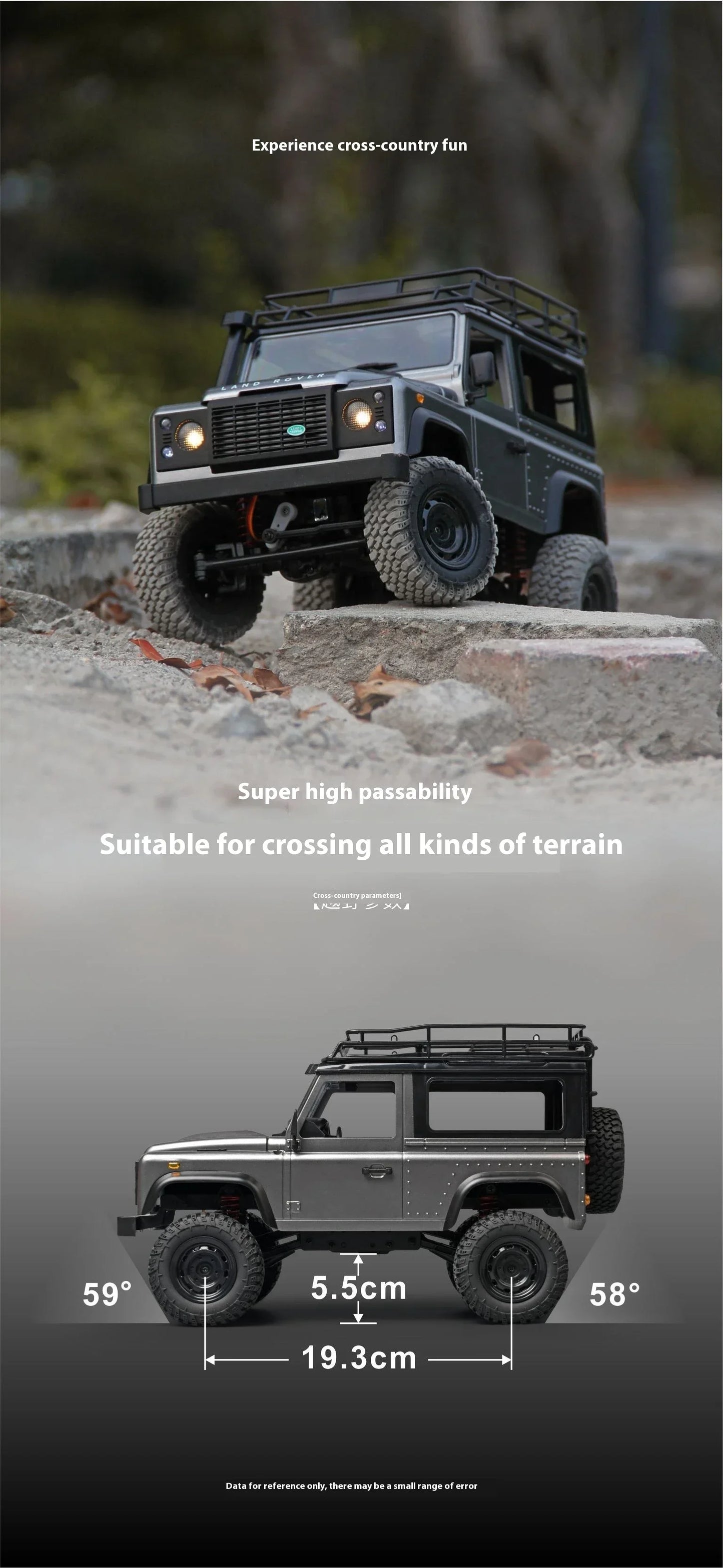 RC Rock Crawler Defender Remote Control Car 1/12 MN99s MN98 4WD