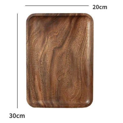 Japanese Acacia Wooden Tray Solid Wood Tea Trays