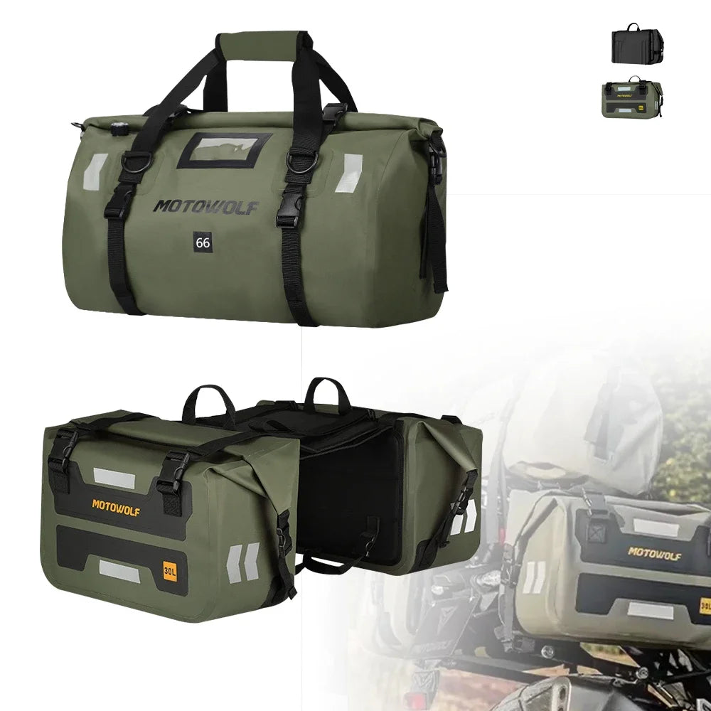 Motorcycle Saddlebags 60L 66L 40L Universal Motorcycle Luggage.-