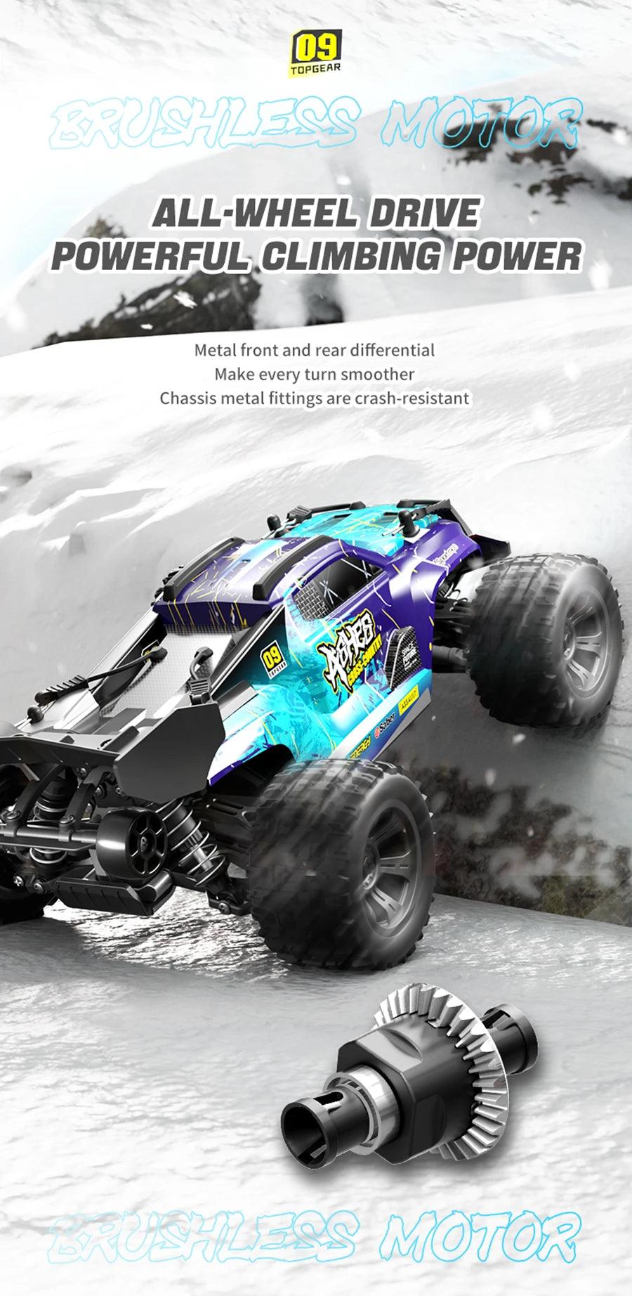 Remote Control Monster Truck 4WD Off Road RC Racing 40KM/H High Speed