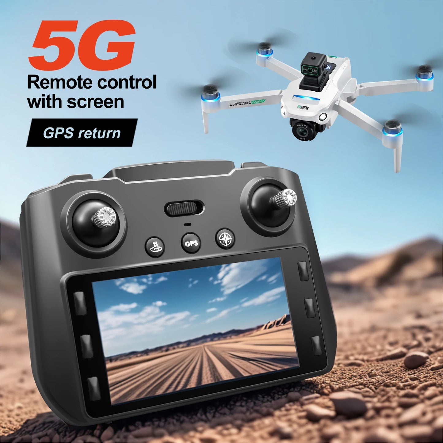 S159 Drone Pro 8k Camera Four-Axis Screen Remote Control 5G WIFI GPS FPV