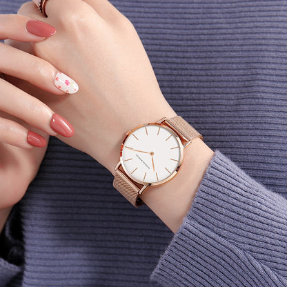 Women Watch Quartz Movement 36mm Waterproof Minimalist Style