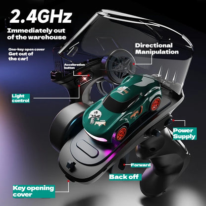 💚 1:64 Mini Desktop Remote Control Four-Wheel Drive High-Speed Drift Racer 💚