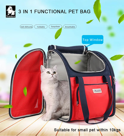 Cat Dog Travel Backpack Multi-Function Luxury Portable Foldable.