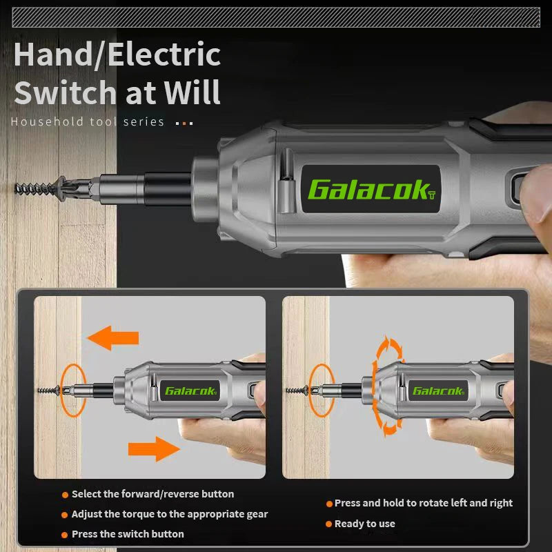 41 in 1 Precision Electric Screwdriver Set Cordless Power Repair Tool with LED