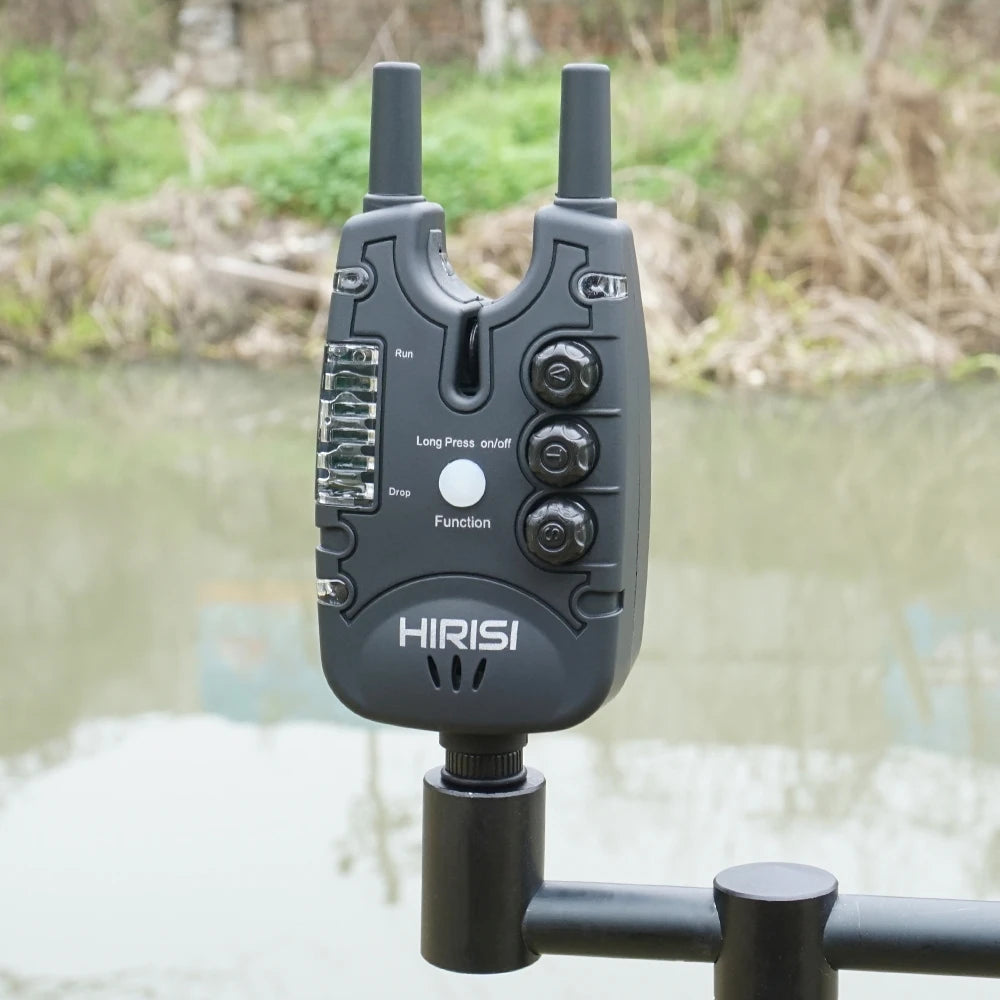 Hirisi Carp Fishing Bite Alarms with LED Light, Adjustable Volume, Tone, Sensitivity.