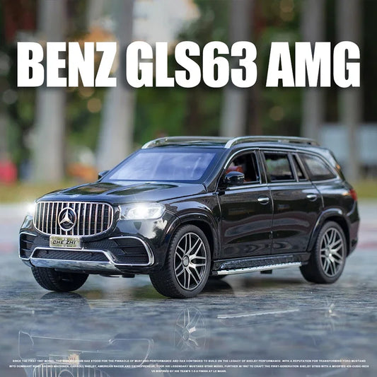 Diecast 1:24 Mercedes Benz GLS63 AMG Alloy Model Car SUV Vehicle Sound & Light