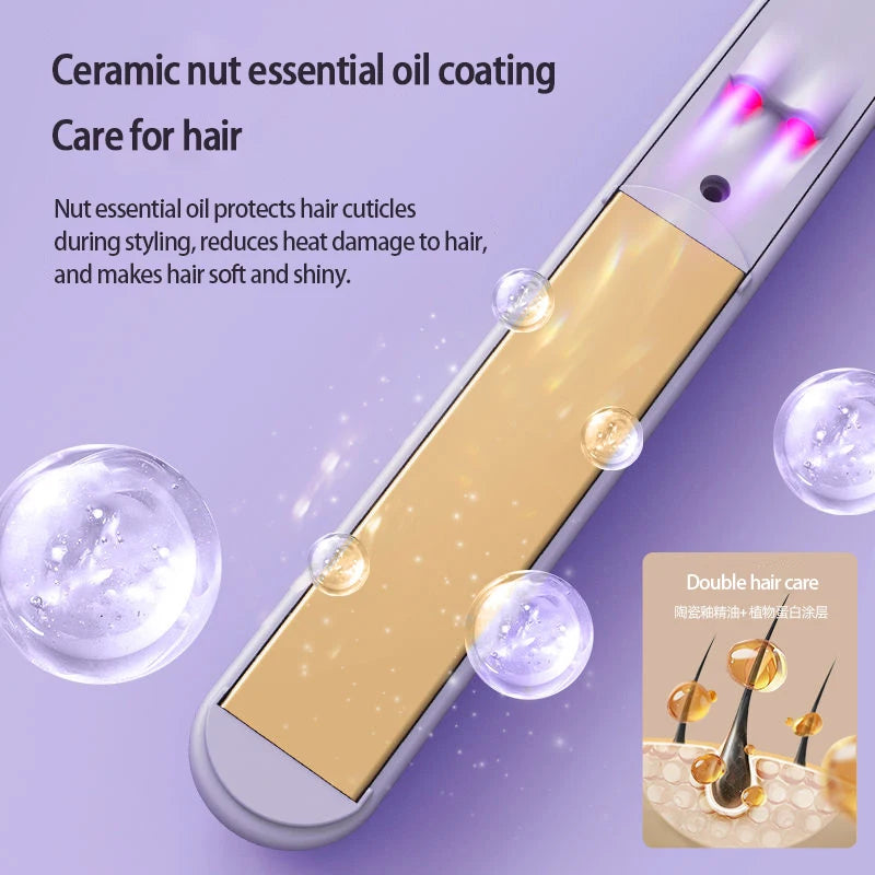 Hair Straighteners Curlers 2-in-1 Suitable Any Hair Type 10s Quick Heat