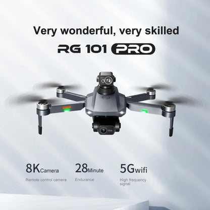 Drone  RG 101 MAX Pro GPS8K Dual HD Camera 5G WIFI FPV 25 Mins Max Flight.