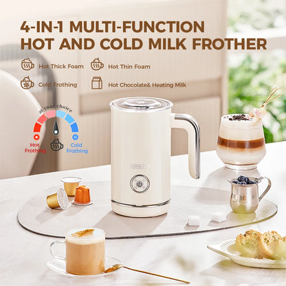 Milk Frother Chocolate Mixer Cafelffe 4 in 1 Electric Cold/Hot Fully Automatic.