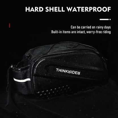 Bike Bag Hard Shell, 14L Large Capacity Hunch Bag with Rain Cover by ThinkRider .