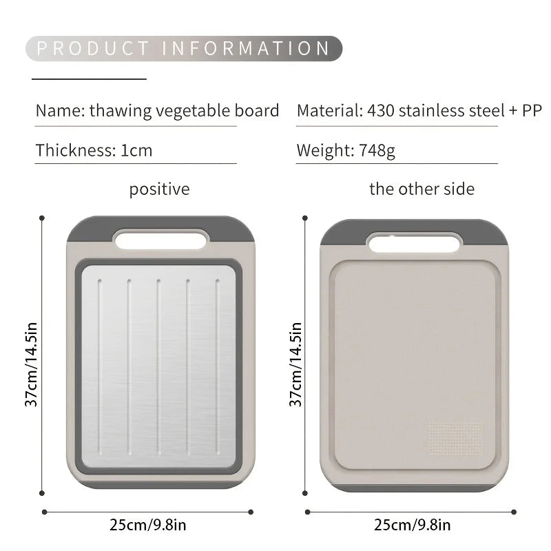 Stainless Steel chopping board double-sided chopping board