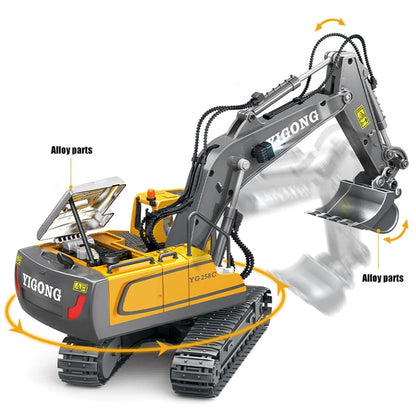 Remote Control Car. Excavator, Dump Truck, Bulldozer Toys