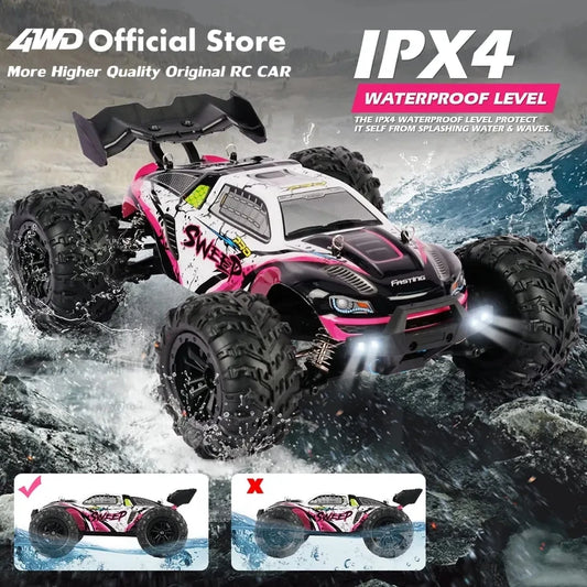 RC Cars Super Brushless 80KM or Brushed 50KM/H 4WD with LED Light