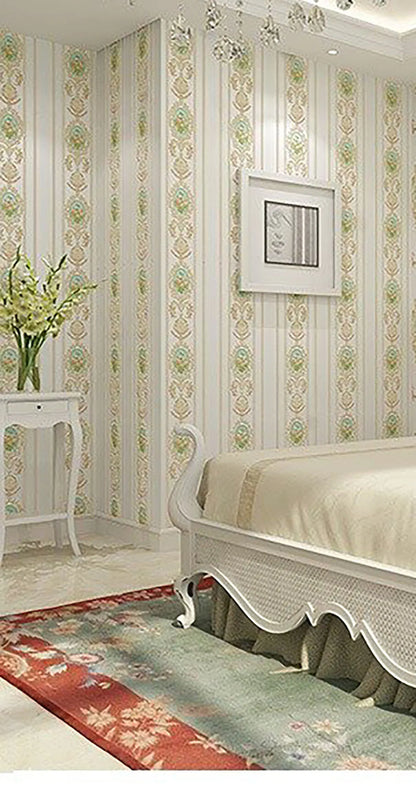 Self adhesive wallpaper simple and warm European three-dimensional relief wallpaper