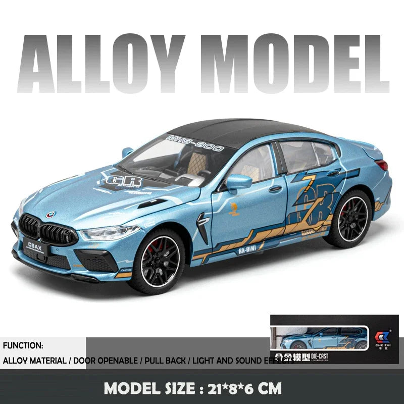 1:24 BMW M8 Alloy Super Car Model Scale Diecast Sound ＆ Light*