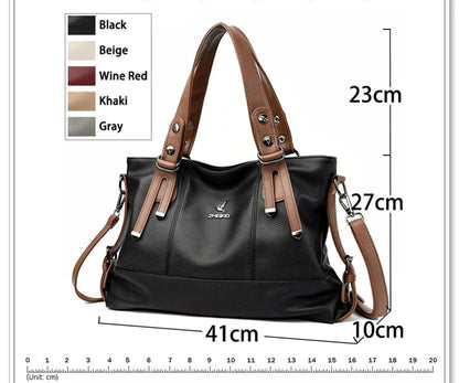 Shoulder Bag Soft Leather Ladies Large Capacity High Quality Handbag