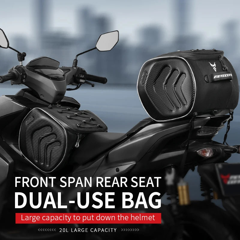 Moto Centric  Motorcycle Back Seat Bag 30L Large Capacity Bag..