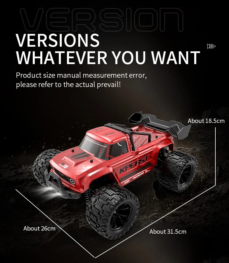 RC Car With LED Light Professional 4WD 2.4G. ZWN KF18 1:14 Brushless