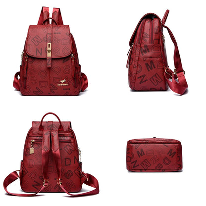 Backpack Soft Leather Shoulder Bag For Women Versatile and Functional.