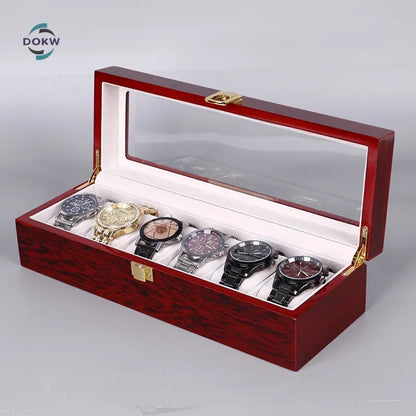 Luxury Wooden 2/3/5/6/10/12 Grid Watch Box Watch Organizers  Wood Boxes