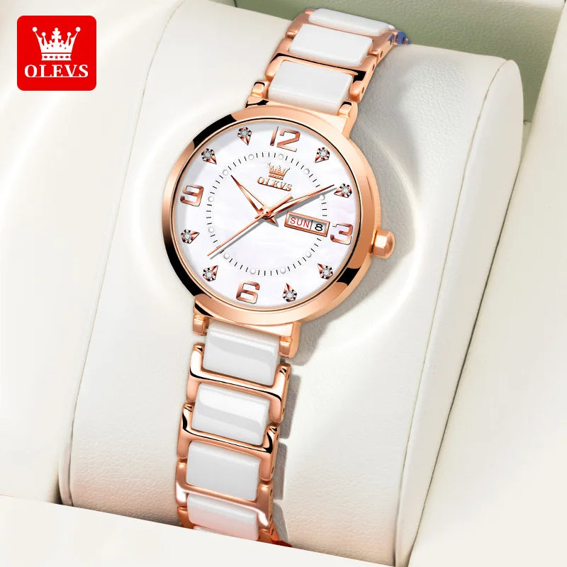 OLEVS Women's Wristwatch Elegant Bracelet Waterproof Fashion Quartz