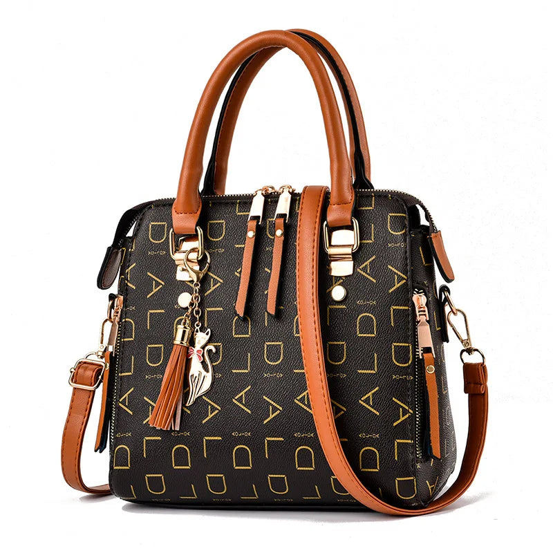 Shoulder Crossbody Bag Luxury Printed Design Multi Pockets.