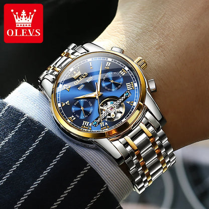 Men's Wristwatch OLEVS 6607 Hollow Skeleton Waterproof Watches Original