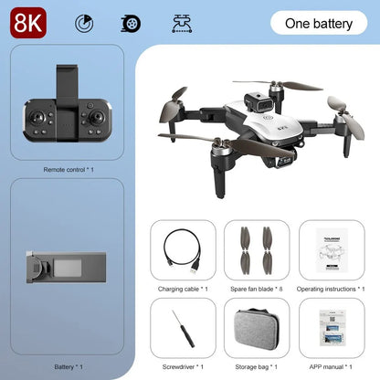 Camera Drone S2S 8K Pro Dual Camera GPS 25 Mins Max Flight Time**