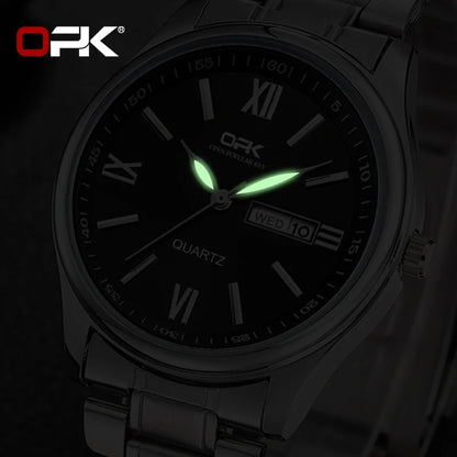 OPK 8123 Men's Watch Quartz Waterproof Luminous Automatic Movement