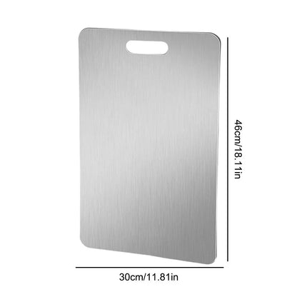 Titanium Cutting Boards for Kitchen, Stainless Steel Cutting Board, 304 Stainless Steel Double-Sided Food Grade Cutting Board