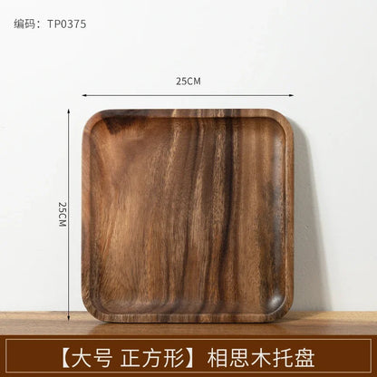 Japanese Acacia Wooden Tray Solid Wood Tea Trays