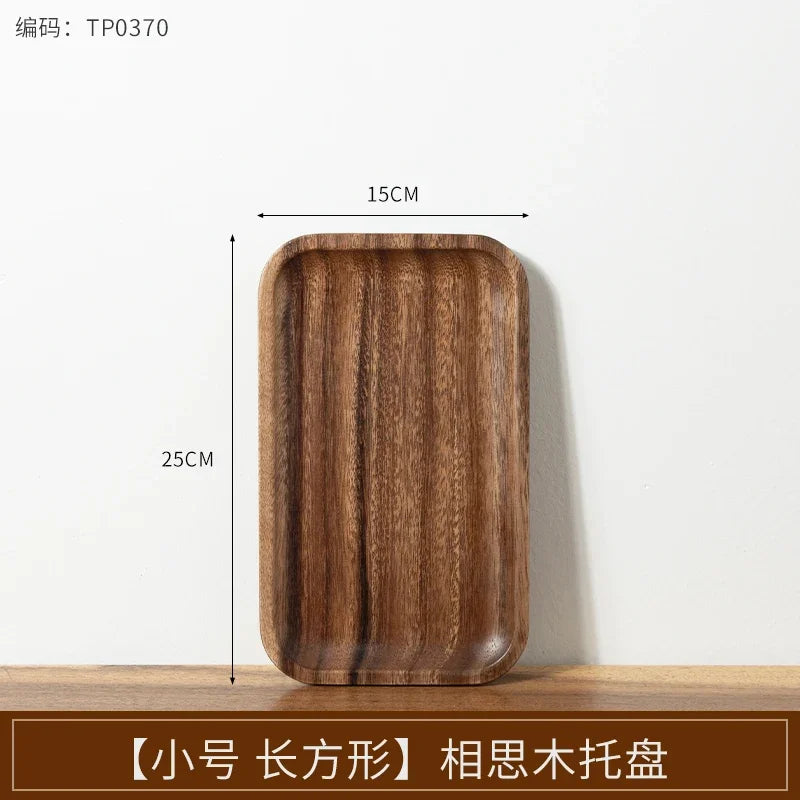 Japanese Acacia Wooden Tray Solid Wood Tea Trays