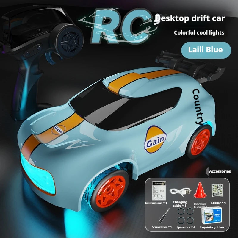 💚 Desktop Drift Car 1:64 Mini Remote Control High-Speed Car 💚