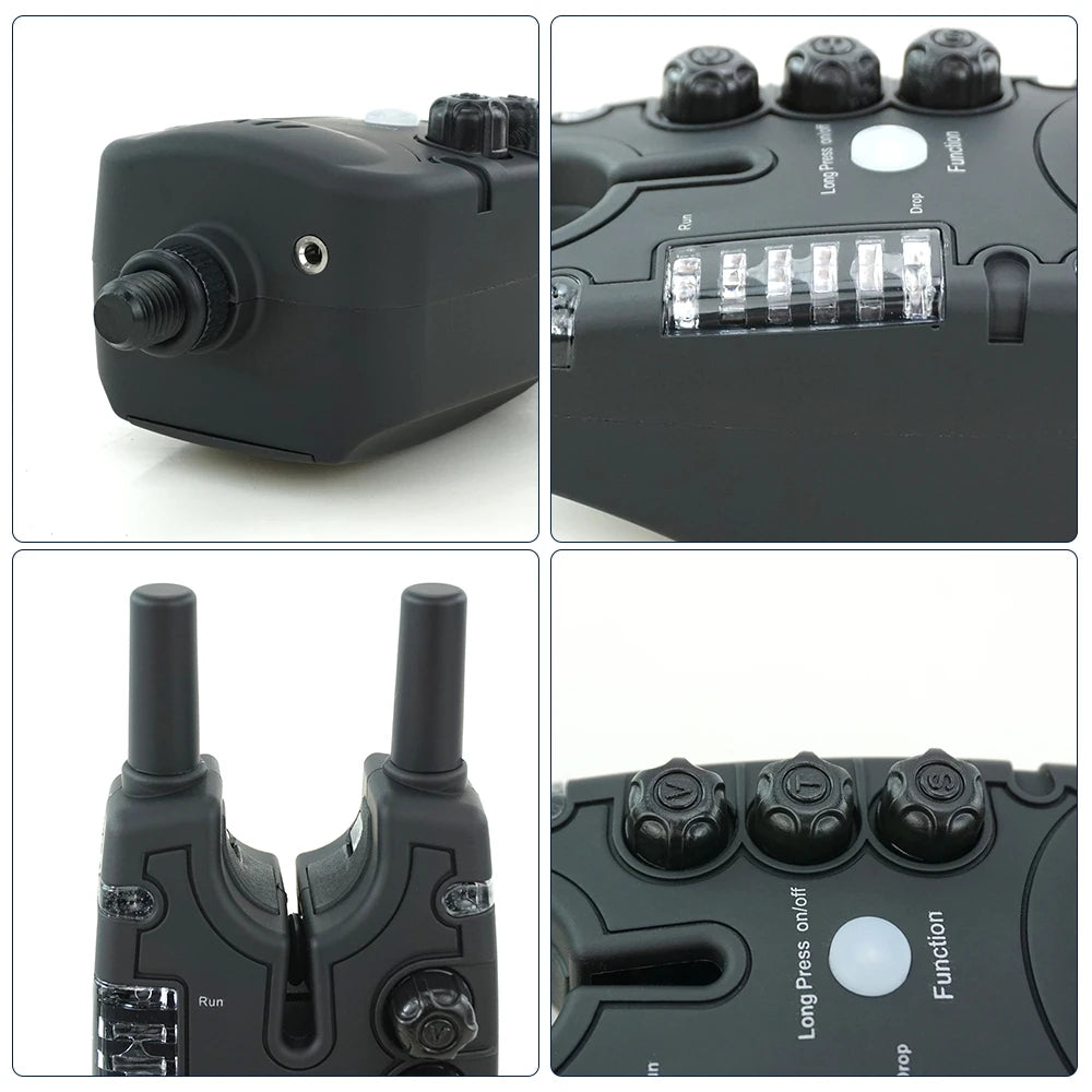 Hirisi Carp Fishing Bite Alarms with LED Light, Adjustable Volume, Tone, Sensitivity.