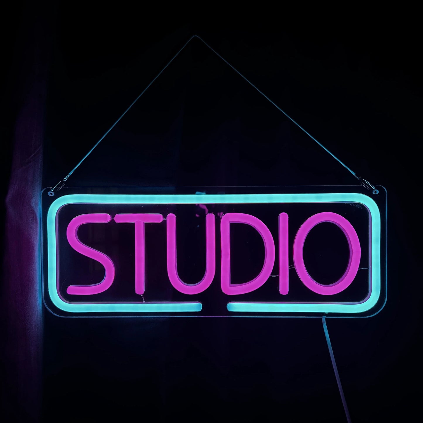 Music Studio Neon Sign LED for Bar, Bedroom, Party, Club, USB Powered.