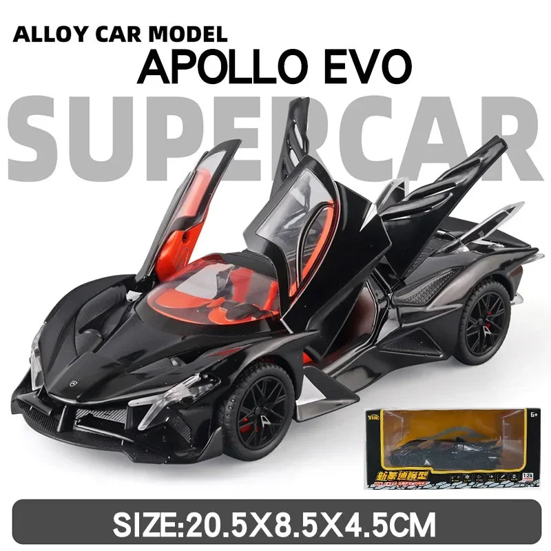 Diecast 1/24 Apollo Project EVO Bugatti Bolide Track Sports Alloy Model Car