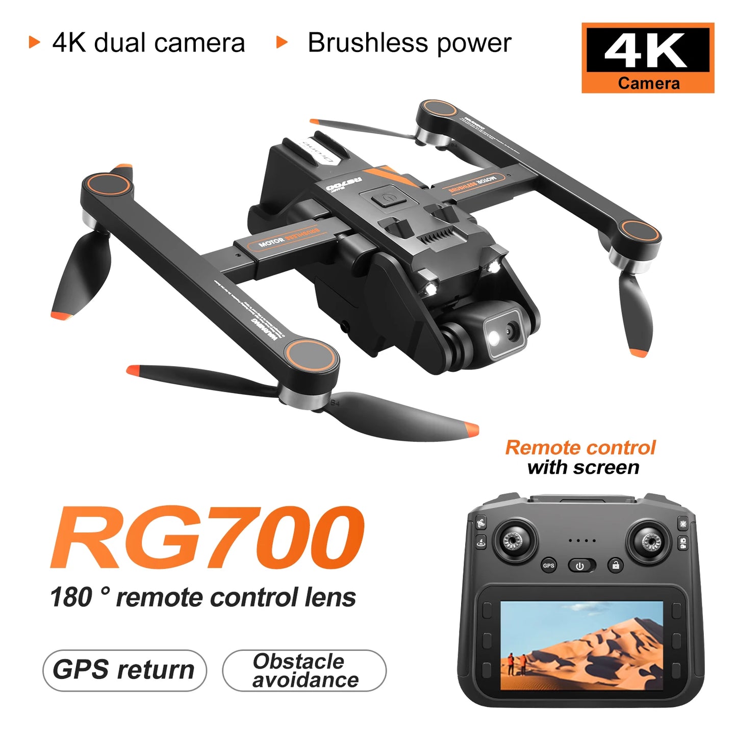 💚 Camera Drone RG700 PRO Screen controller GPS return. 25 mins Flight 💚