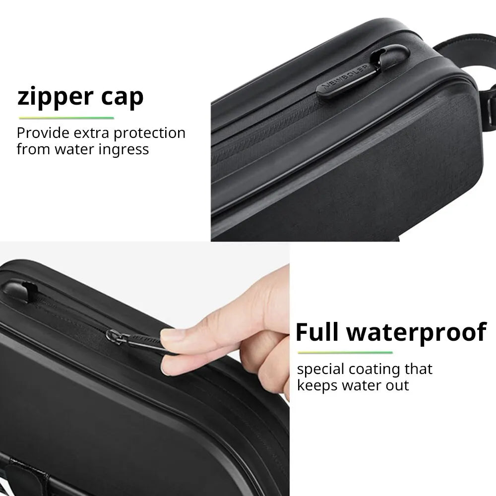 Top Front Frame Bag. Large Capacity and Rainproof in Black by NEWBOLER.