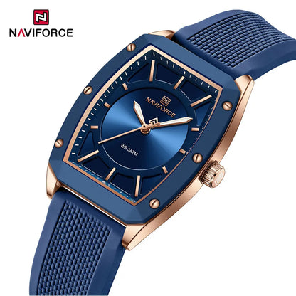 💚 Ladies Wristwatch NAVIFORCE Silicon Strap Quartz Watch 💚