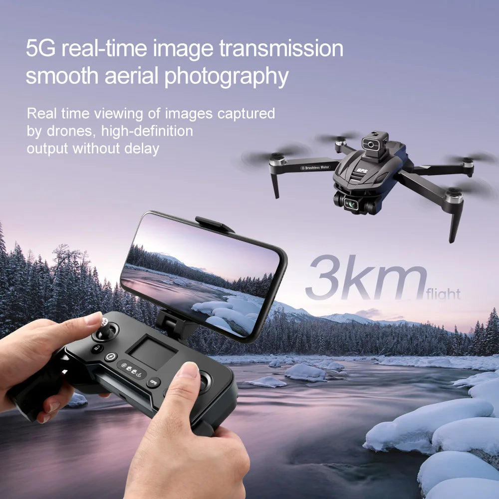 💚 Camera Drone V168 Drone Pro 3 Camera 8K Wide Angle GPS Obstacle Avoidance 💚