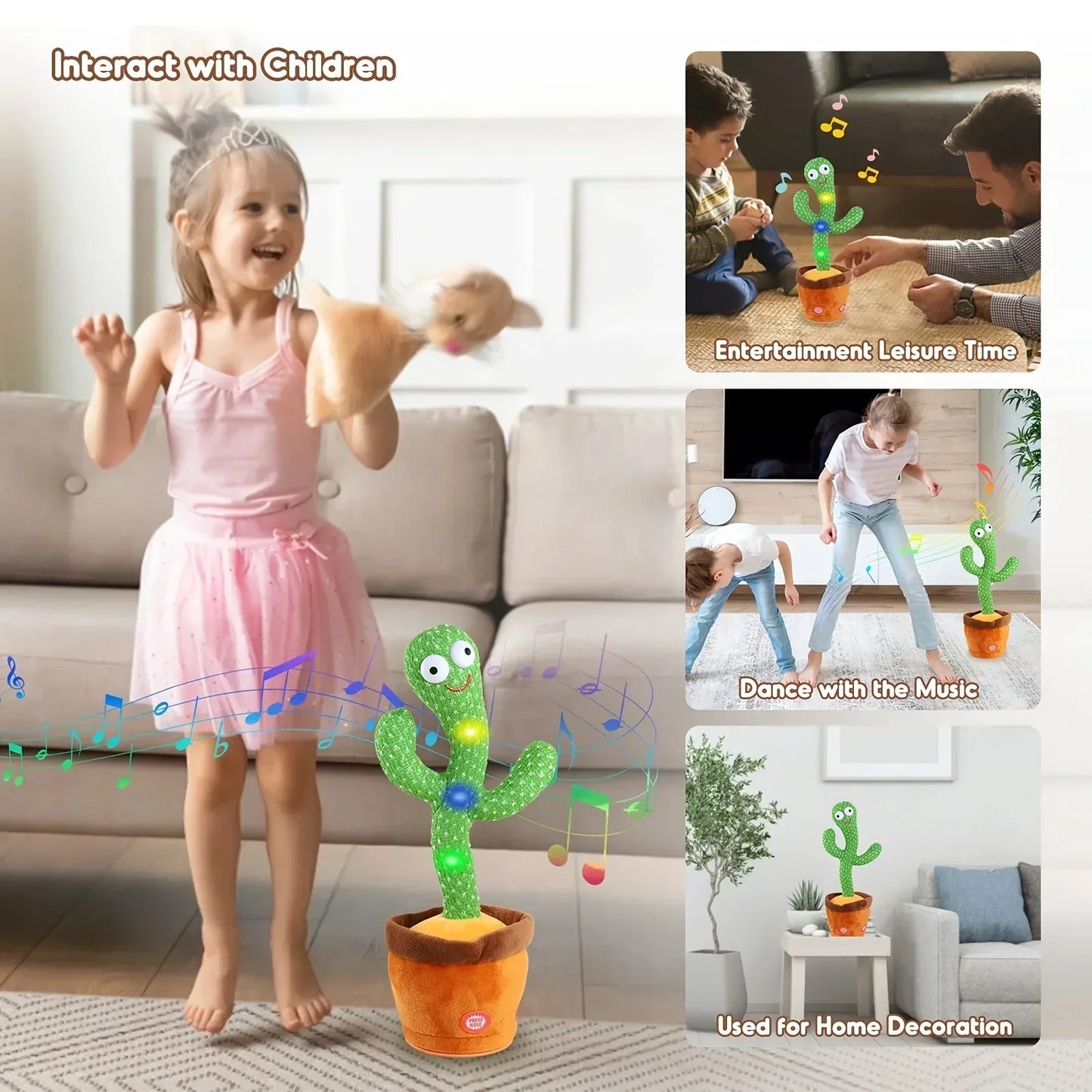 Christmas Cactus Toy - Records + Repeats. Dances + Plays Music