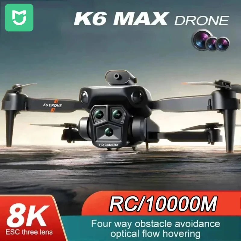 Drone K6 Max Professional 8k Triple Camera GPS - 20 Mins Max Flight*