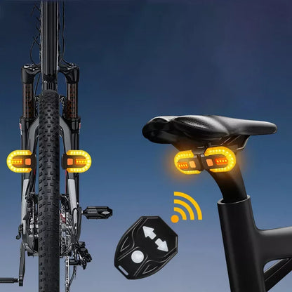 Bike Rear Light LED Bicycle Lamp Turn Signa USB Rechargeable Wireless