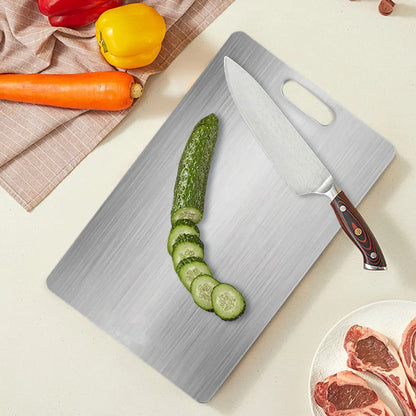 Titanium Cutting Boards for Kitchen, Stainless Steel Cutting Board, 304 Stainless Steel Double-Sided Food Grade Cutting Board