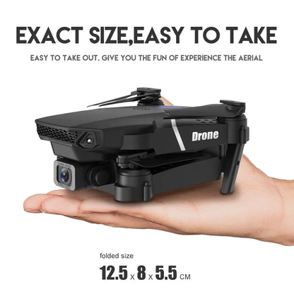 Camera Drone E88 Pro Aerial Photography Three-Axis Gimbal Folding Drone.