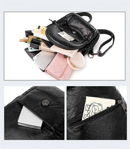 Backpack Genuine Sheepskin Small High Quality Soft Leather Shoulder Bag