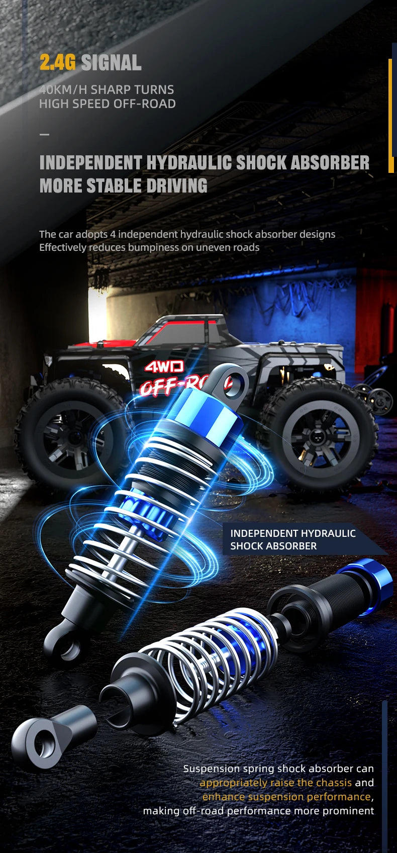 Remote Control 2.4G 4WD Off Road Monster Truck. C8811 50KM/H High Speed