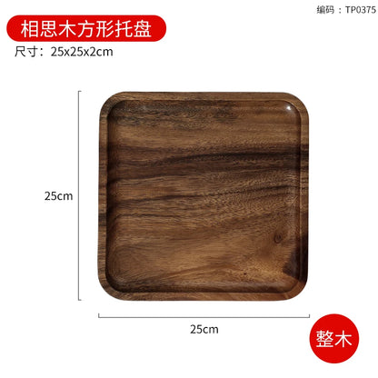 Tea Tray Rectangular Afternoon Tea Coffee Tray Simple Acacia Wood