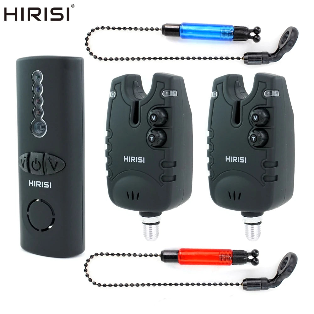 Hirisi Wireless Carp Fishing Alarm Set 1+2 Waterproof Bite Alarms Bite Indicator.